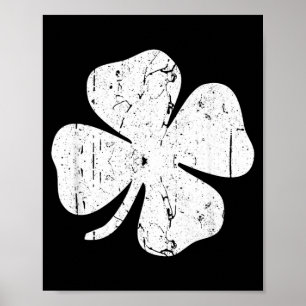 Four Leaf Clover Shirt Men Women Kids St Patricks Poster