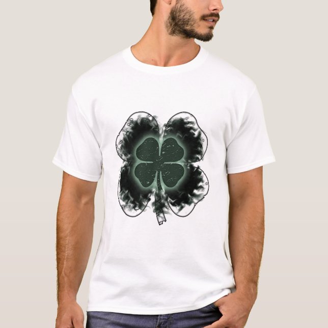 four leaf clover. smoked. T-Shirt (Front)