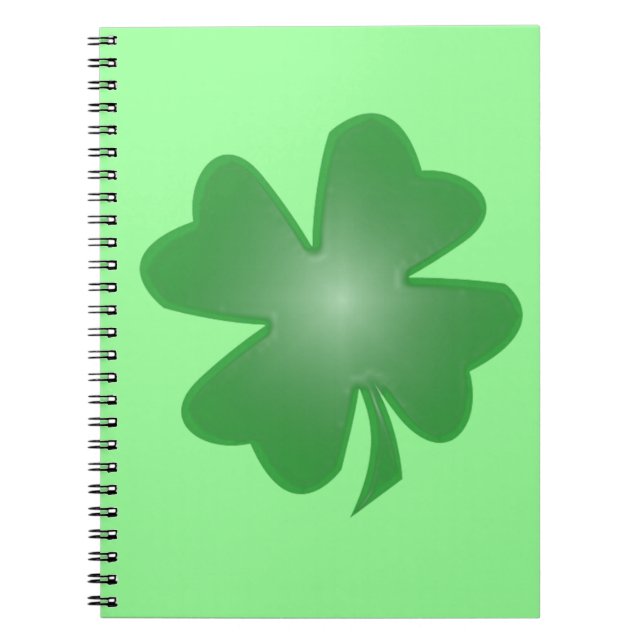 Four Leaf Clover Spiral Notebook (Front)