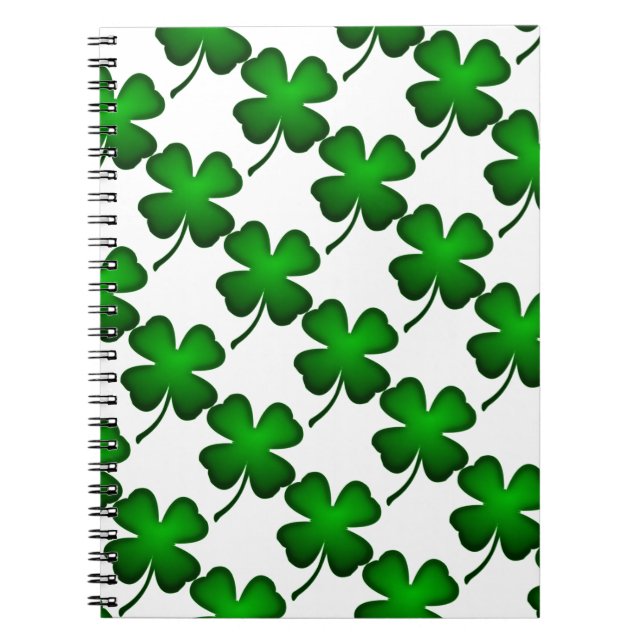 Four Leaf Clover Spiral Notebook (Front)