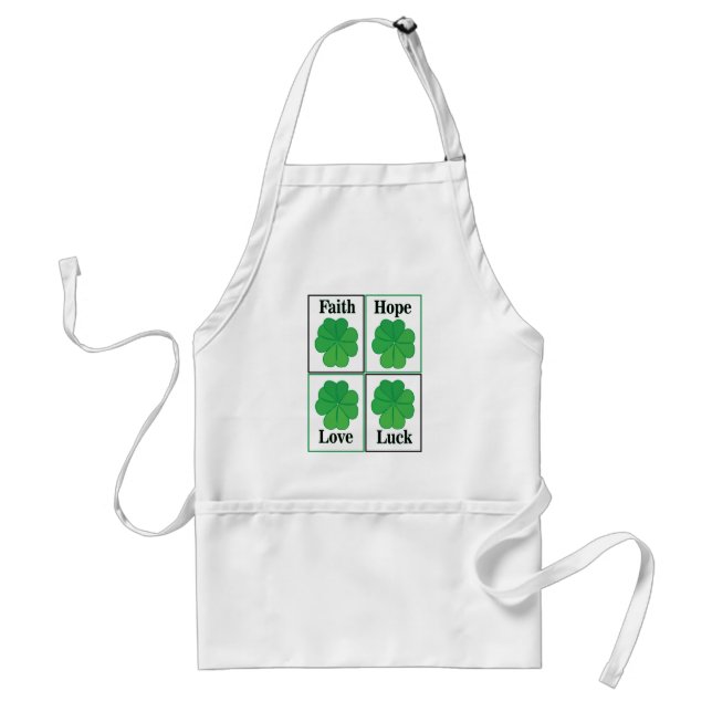 Four Leaf Clover St Patricks Day Four Leaf Clover Standard Apron (Front)