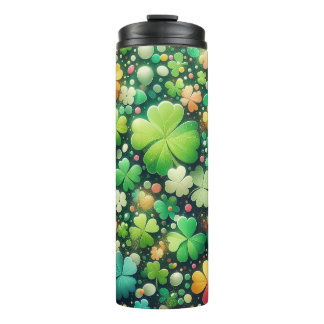 Four Leaf Clover Thermal Tumbler