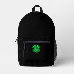 Four Leaf Clover Tie Dye St Patrick's Day Lucky Sh Printed Backpack