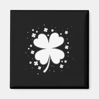 Four Leaf Clover  Vintage Saint Patrick Day Gift  Magnet