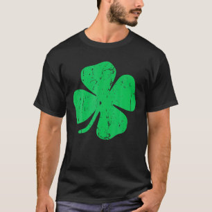 Four Leaf Clover Vintage Saint Patrick Day T-Shirt