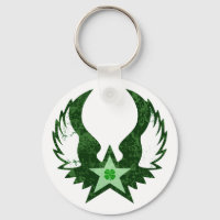 four leaf clover. winged star.