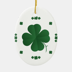 Four Leaf Clovers Ceramic Tree Decoration
