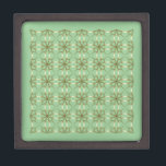 Four-Leaf Clovers Keepsake Box<br><div class="desc">Four-Leaf Clovers is a digital, seamless pattern in mint and golden yellow colours. It is suitable for printing on fabrics and on a variety of household items such as throw pillows, duvet covers, scarves, shower curtains, wrapping paper for Christmas gifts etc. Original image by Lena Photo Art. All Rights Reserved....</div>