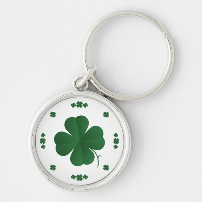 Four Leaf Clovers Key Ring (Front)