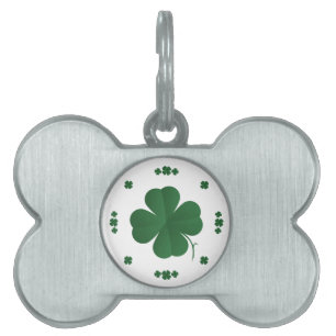 Four Leaf Clovers Pet ID Tag