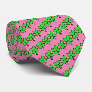 Four Leaf Clovers St. Patrick's Day Lucky Neck Tie