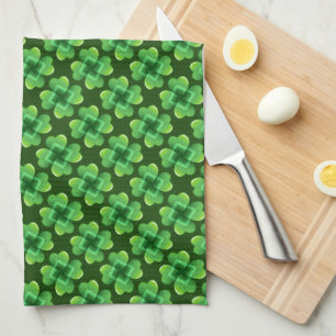 Four Leaf Clovers Tea Towel