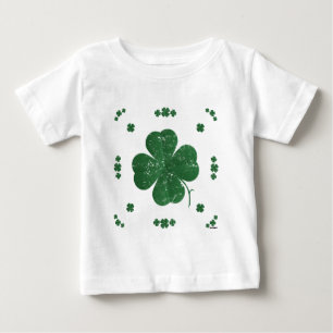 Four Leaf Clovers - vintage style Baby T-Shirt