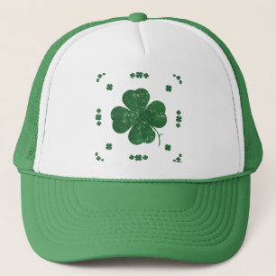 Four Leaf Clovers - vintage style Trucker Hat