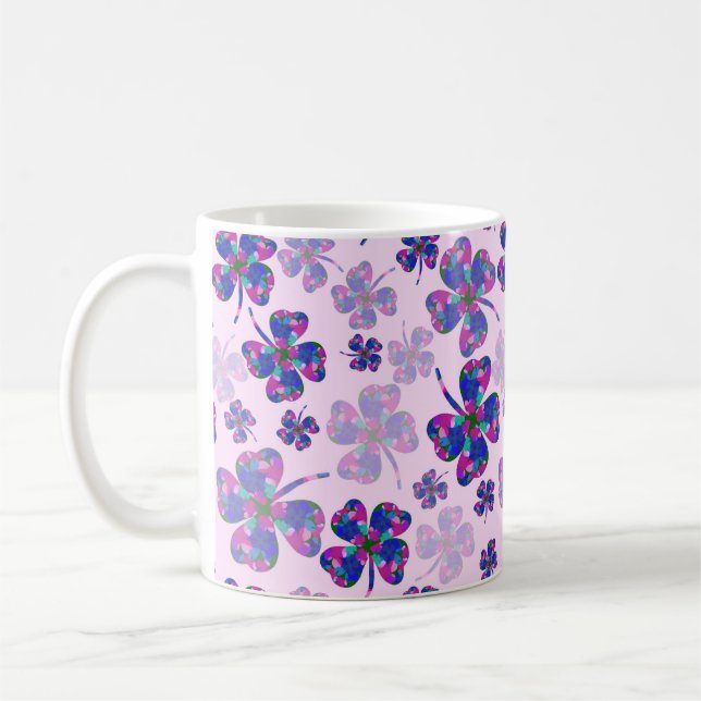 Four leaf fortune — Complaint Square lucky Mok Coffee Mug (Left)