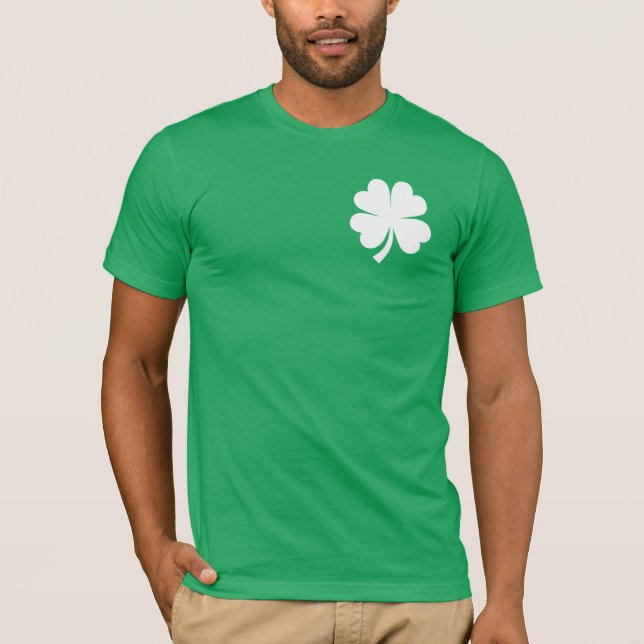 Four Leaf Lucky Clover Saint Patrick's Day T-Shirt (Front)