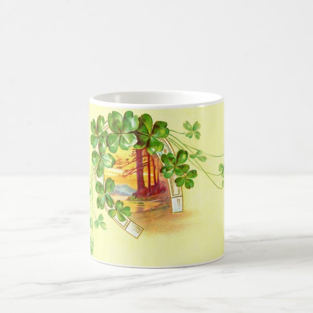 Four leaved clover and horseshoe coffee mug (Center)