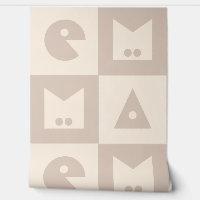 Four letter baby name text nursery wallpaper