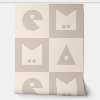 Four letter baby name text nursery wallpaper 