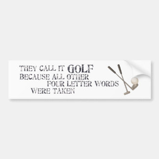 Four Letter Word Bumper Sticker