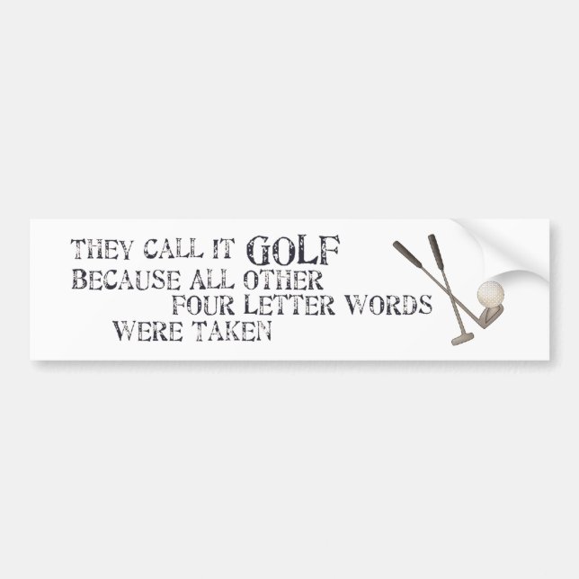 Four Letter Word Bumper Sticker (Front)