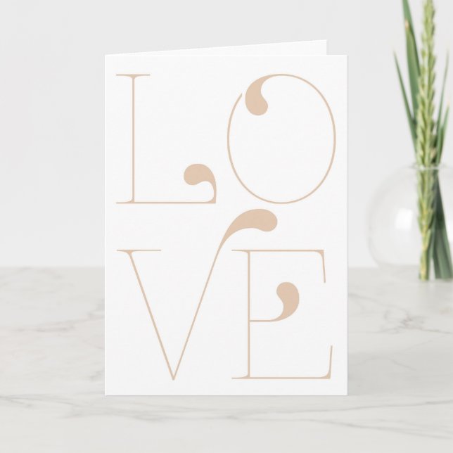 Four Letter Word Love Valentine's Greeting Card (Front)