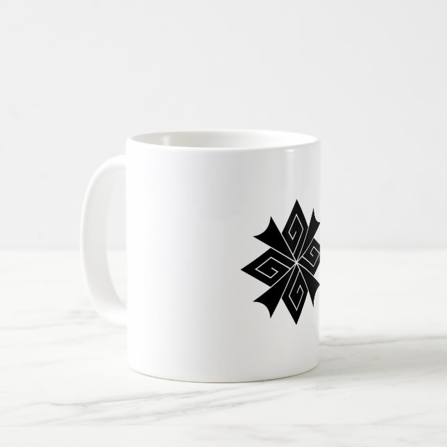 Four lightning bolts with thunderclaps coffee mug (Front Left)