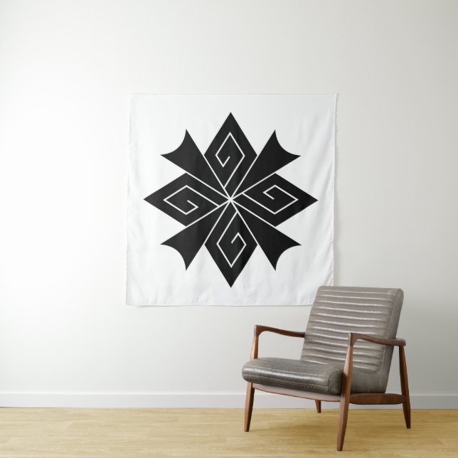 Four lightning bolts with thunderclaps tapestry (In Situ)