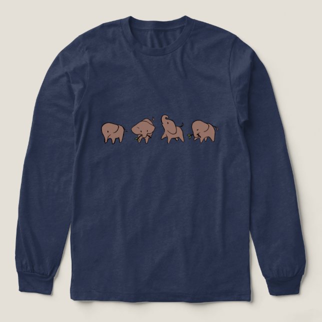 Four Little Elephants Tri-Blend Shirt (Design Front)