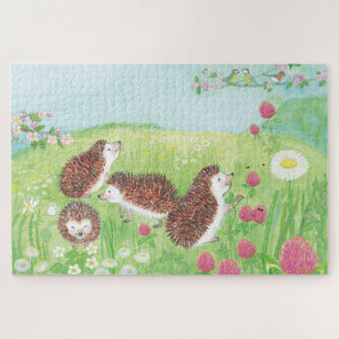 Four Little Hedgehogs in the Meadow Jigsaw Puzzle