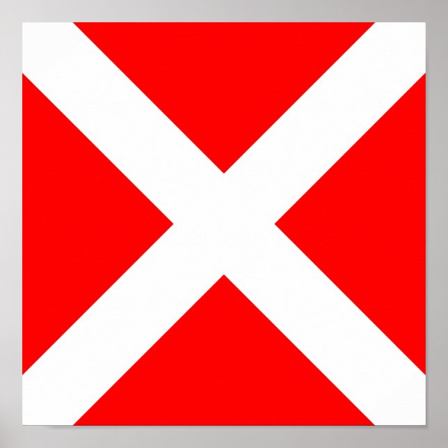 four maritime nautical alphabet number symbol flag poster (Front)