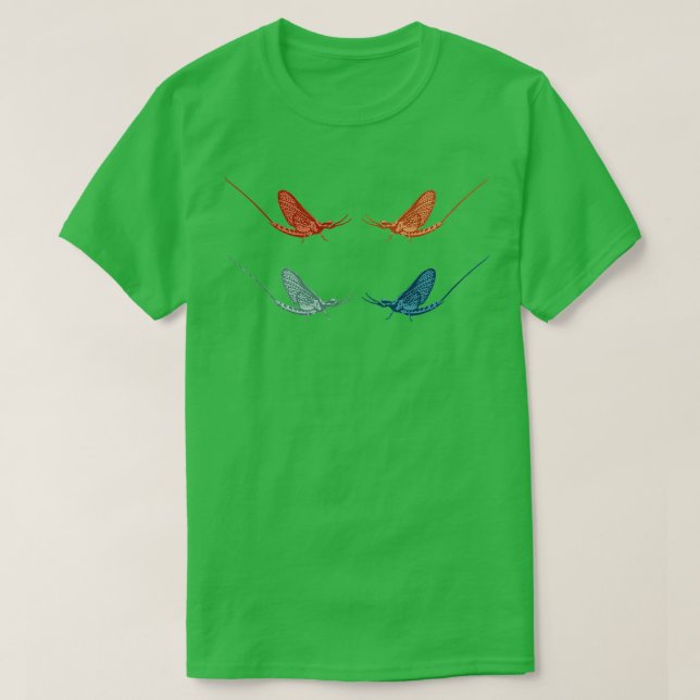 Four Mayflies T-Shirt (Design Front)