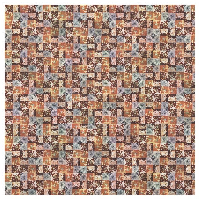 Four Meerkats Cross Weave Pattern, Fabric (Close Up)