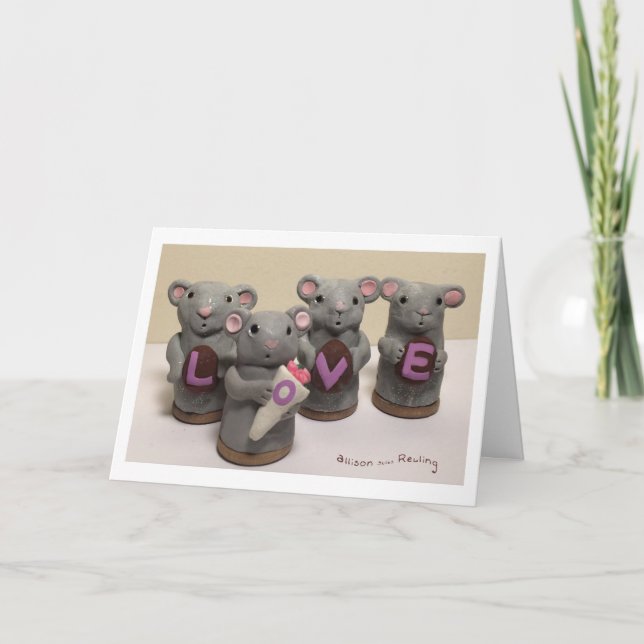 Four Mice - LOVE Card (Front)