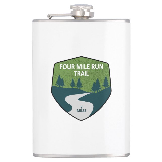 Four Mile Run Trail Hip Flask (Front)
