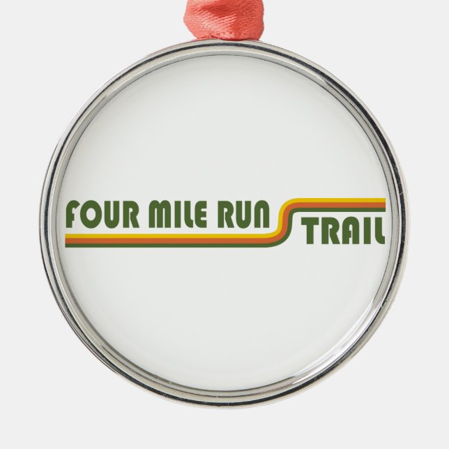 Four Mile Run Trail Metal Tree Decoration (Front)
