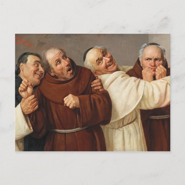 Four Monks, c. 1884 by Claudio Rinaldi Postcard (Front)