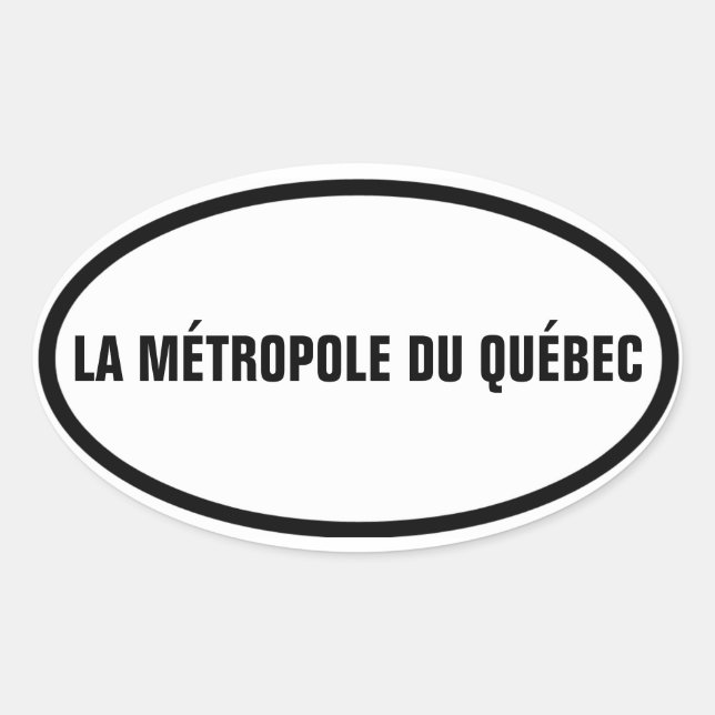 FOUR Montreal La Métropole du Québec Oval Sticker (Front)