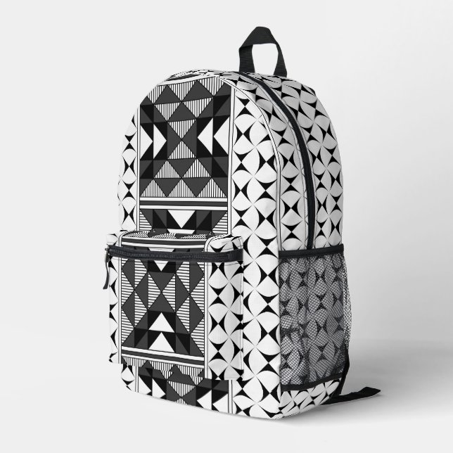 Four Mountains in Charcoal Backpack (Back Corner Right)