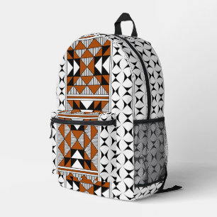 Four Mountains in Rust Printed Backpack