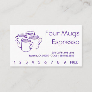Four Mugs Loyalty Card