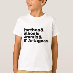 Four Musketeers - Porthos Athos Aramis D'Artagnan T-Shirt