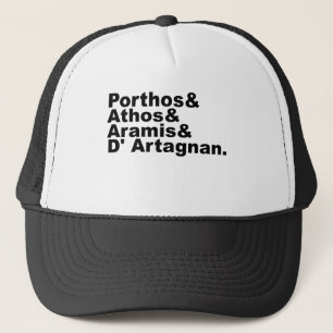 Four Musketeers - Porthos Athos Aramis D'Artagnan Trucker Hat