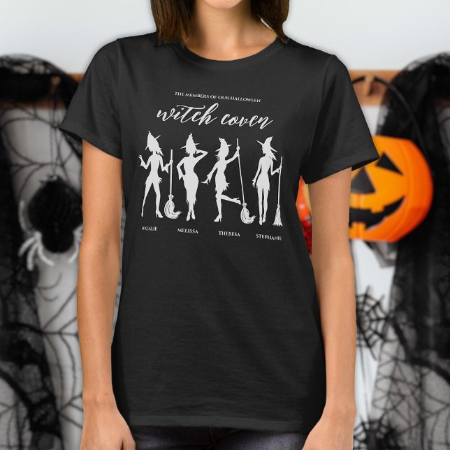 Four Names Witches Coven Friendship Halloween T-Shirt (Creator Uploaded)