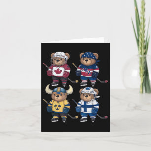 Four Nations Battle Global Face-off Teddy Bear Hoc Card