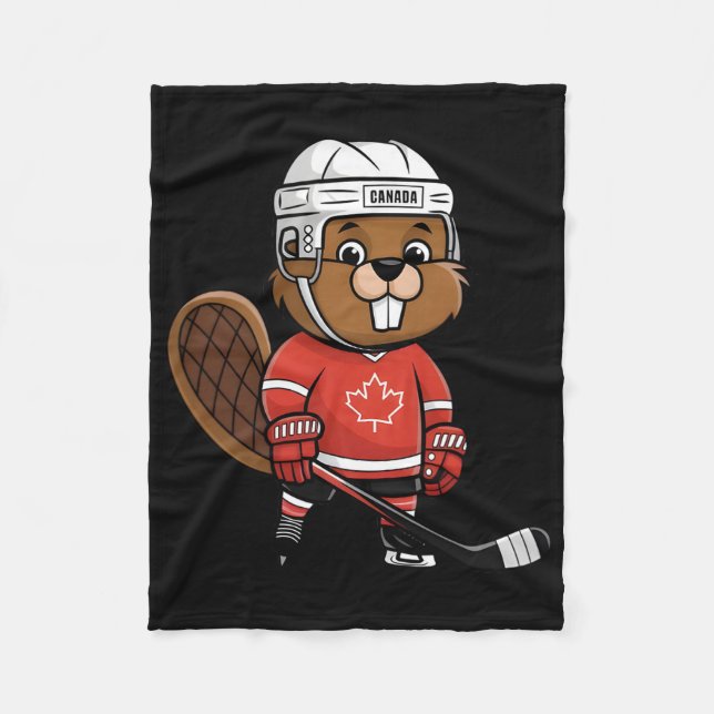 Four Nations Ttle Glol Face-off Canadian Beaver Ho Fleece Blanket (Front)