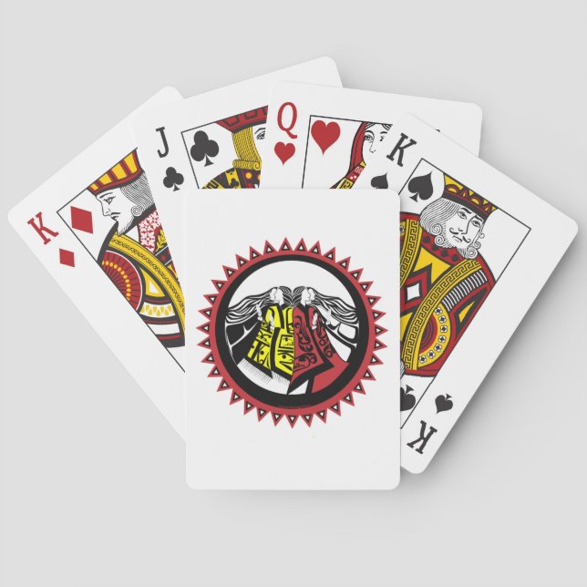 Four Noble Women Playing Cards (Back)