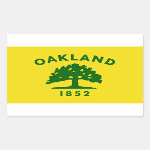 FOUR Oakland, California Flag Rectangular Sticker
