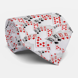 "Four of a Kind: Scattered Quad Tens" Tie