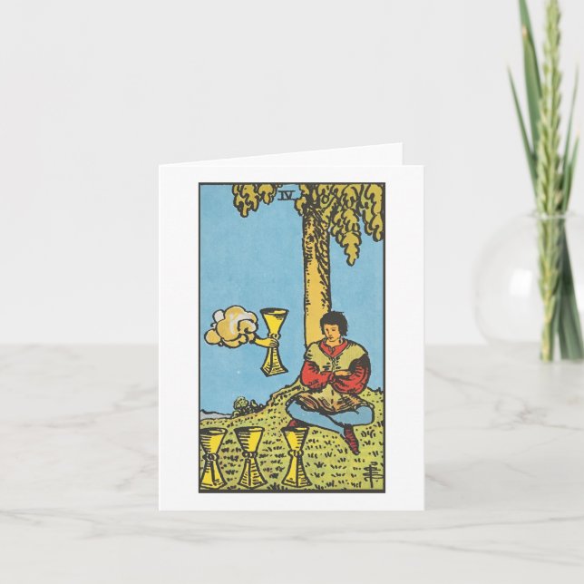 Four of cups blank card - Rider Waite Smith tarot (Front)